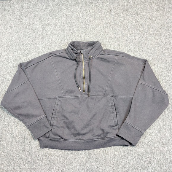 Avia Modern Quarter Zip Pullover L 12-14 Black Paneled Boxy Athleisure Gorpcore — photo 2